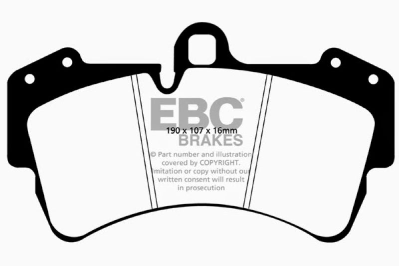 EBC 03-07 Porsche Cayenne 4.5 (350mm Rotors) Redstuff Front Brake Pads