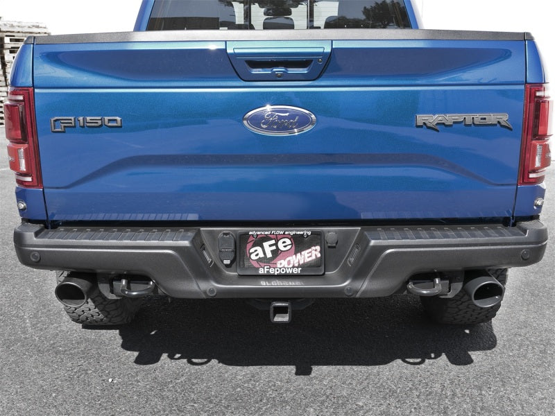 aFe MACH Force-Xp 3 cale do 3-1/2 cala 304 SS Cat-Back układ wydechowy z czarną końcówką 17-18 Ford F-150 Raptor V6 3.5L