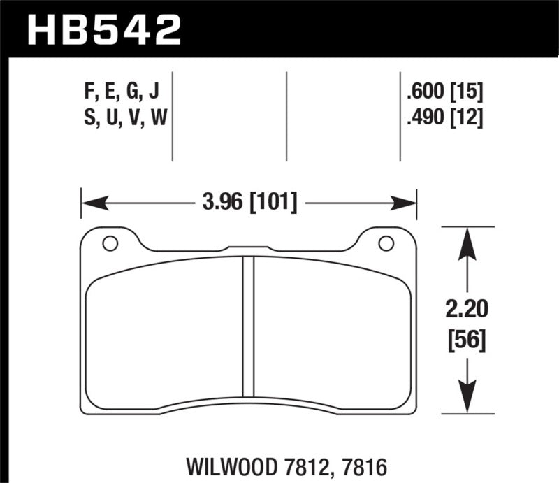 Hawk Wilwood (7812/7816) ER-1 Motorsports Bremsbelagsatz