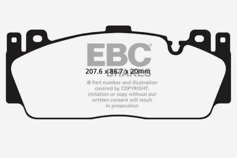 
                      
                        EBC 12+ BMW M5 4.4 Twin Turbo (F10) Yellowstuff Front Brake Pads
                      
                    