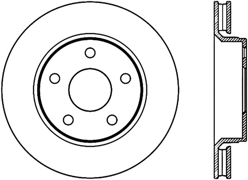 StopTech Sport Slot 07-17 Jeep Wrangler Slotted Right Front CRYO Rotor