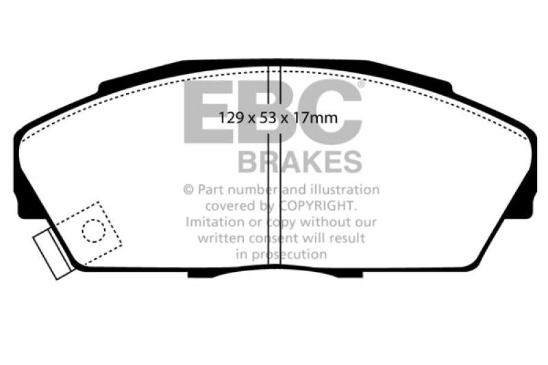 Klocki hamulcowe przednie EBC Yellowstuff 92-94 Acura Integra 1.7 Vtec