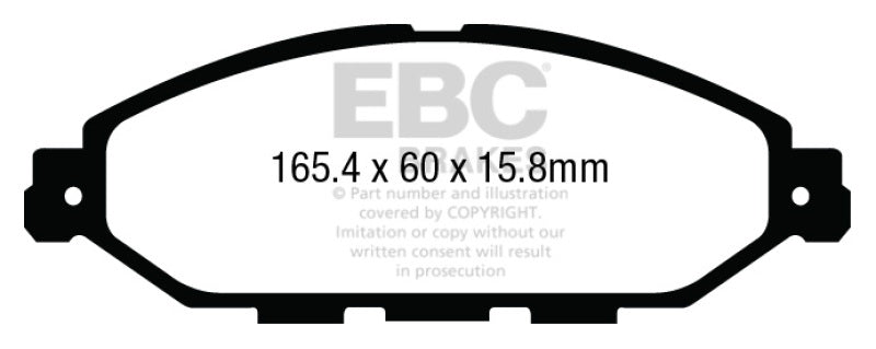 
                      
                        EBC 12-13 Infiniti JX35 3.5 Yellowstuff Front Brake Pads
                      
                    