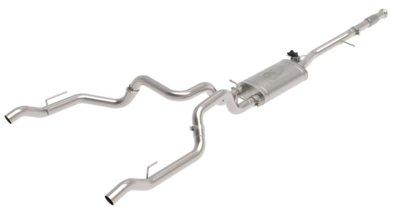 Układ wydechowy aFe Gemini XV 3in 304 SS Cat-Back z wycięciem 19-21 GM Silverado/Sierra 1500 V8