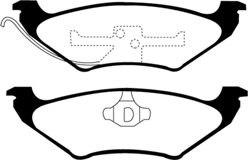 EBC 90-94 Ford Crown Victoria Greenstuff Rear Brake Pads