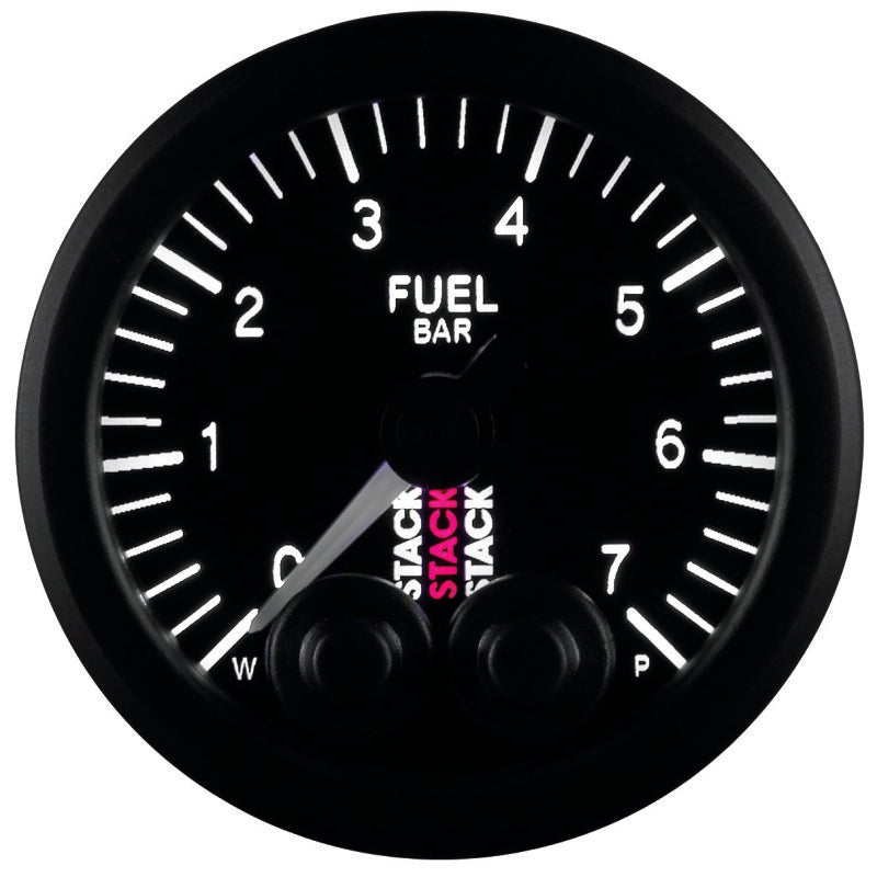 Autometer Stack 52mm 0-7 Bar M10 Male Pro-Control Fuel Pressure Gauge - Black