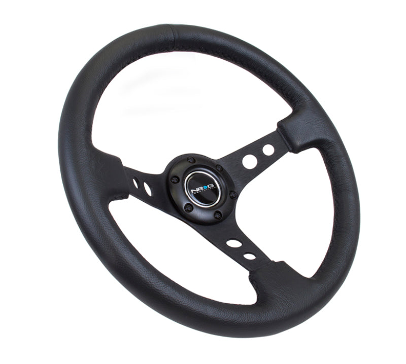 
                      
                        NRG Reinforced Steering Wheel (350mm / 3in. Deep) Blk Leather w/Blk Spoke & Circle Cutouts
                      
                    