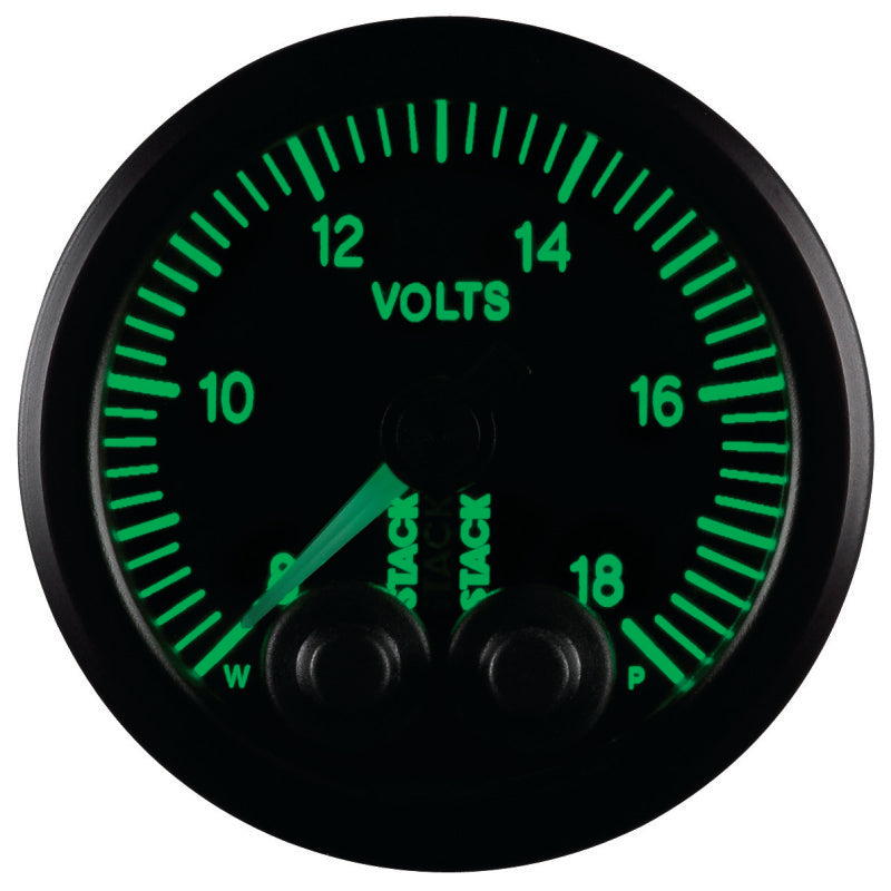 
                      
                        Autometer Stack 52mm 8-18V Pro-Control Battery Voltage Gauge -Black
                      
                    