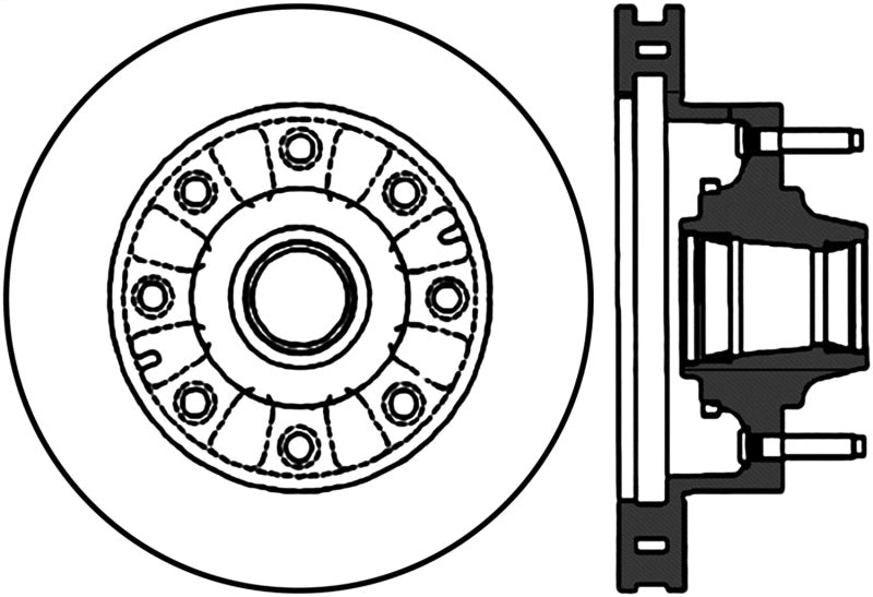 StopTech 00-02 Ford Excursion 2WD / 99-00 F250 SD 2WD Front Left Slotted CRYO-STOP Brake Rotors