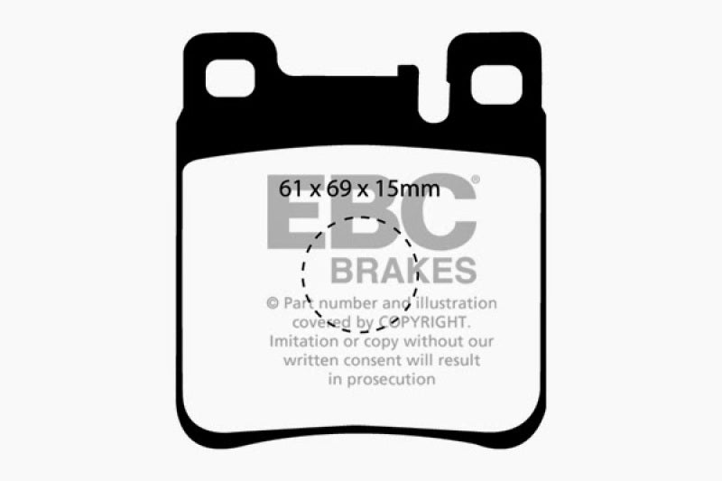 EBC 05-06 Chrysler Crossfire 3.2 SRT6 Redstuff Rear Brake Pads