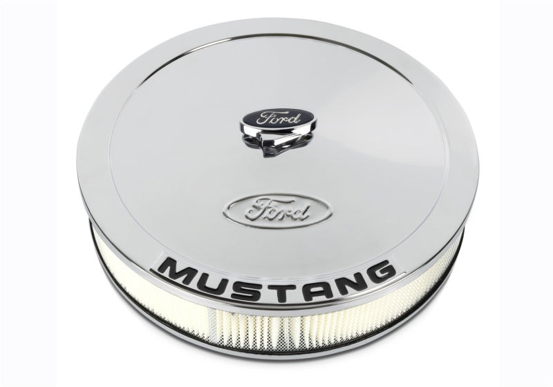 
                      
                        Ford Racing Air Cleaner Kit - Chrome w/Mustang Emblem
                      
                    