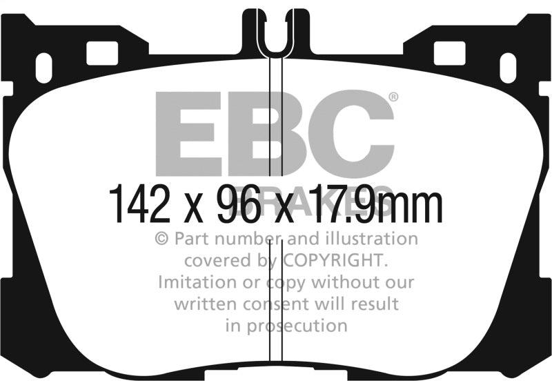 EBC 2017+ Mercedes-Benz E300 (W213) 2.0L Turbo Greenstuff Front Brake Pads