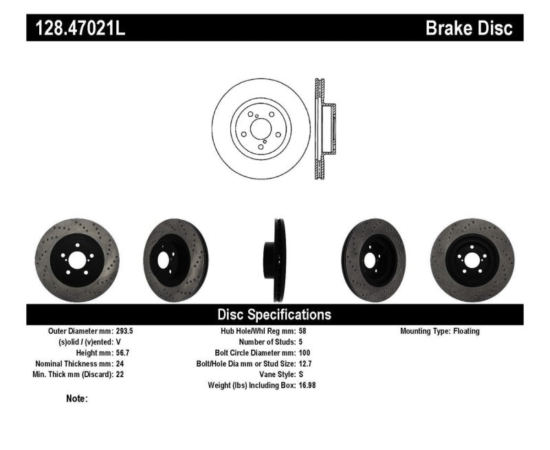 
                      
                        StopTech Drilled Sport Brake Rotor
                      
                    