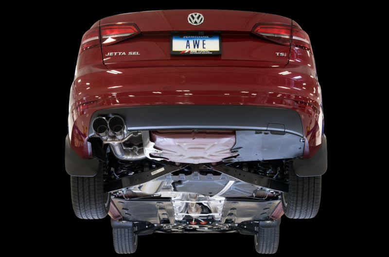 AWE Tuning Mk6 GLI 2.0T - Mk6 Jetta 1.8T Track Edition Exhaust - Diamond Black Tips