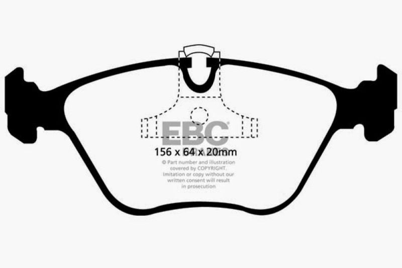 
                      
                        EBC 01-03 BMW 525i 2.5 (E39) Yellowstuff Front Brake Pads
                      
                    