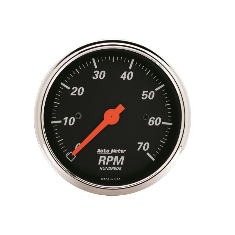 Autometer Designer Black 3-1/8in Electrical 7k RPM Tachometer