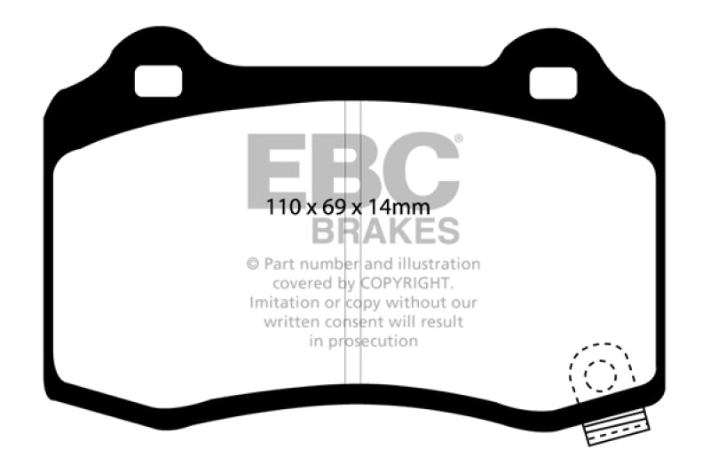 EBC 2018+ Dodge Durango 6.4L SRT Extra Duty Rear Brake Pads