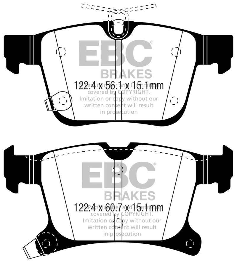 
                      
                        EBC 2016+ Chrysler Pacifica (RU) 3.6L Yellowstuff Rear Brake Pads
                      
                    