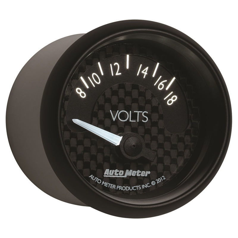 
                      
                        Autometer GT Series 52mm Short Sweep Electronic 8-18 Volts Voltmeter
                      
                    