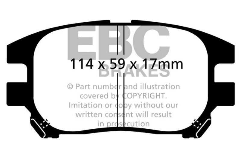 
                      
                        EBC 02-03 Lexus RX300 3.0 2WD Yellowstuff Front Brake Pads
                      
                    