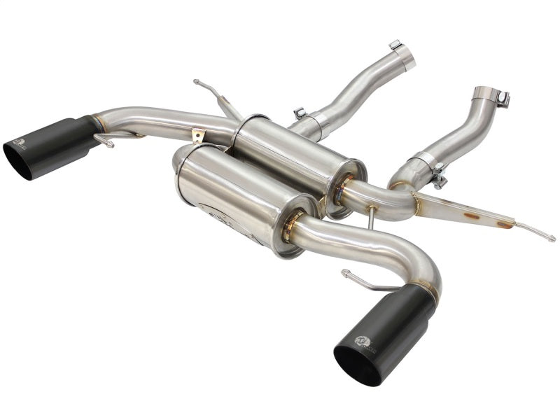 aFe MACHForce XP 2.5in Axle Back Stainless Exhaust w/ Black Tips 07-13 BMW 335i 3.0L L6 (E90/92) N55