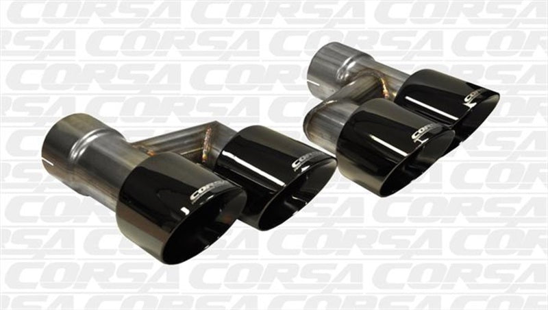 Corsa 2015–2017 Ford Mustang GT 5.0 Schwarzes Quad-Tips-Kit