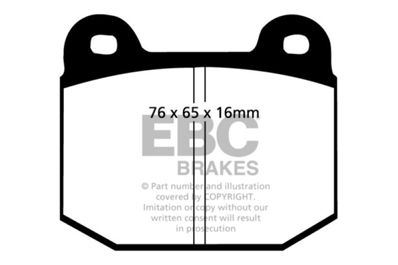 EBC 75-80 Lotus Esprit 2.0 Redstuff Front Brake Pads