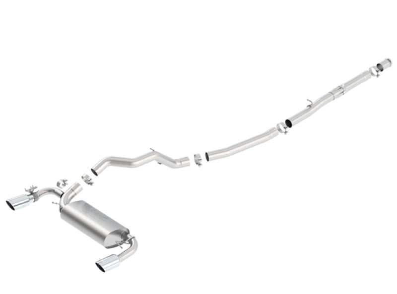 Borla 16-17 Ford Focus RS 2.3L MT Round Angle-Cut Tips Split Rear Exit ATAK Catback Exhaust