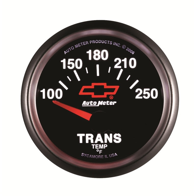 
                      
                        Autometer GM Bowtie Black 2-1/16in 100-250 Degree F Electronic Transmission Temperature Gauge
                      
                    