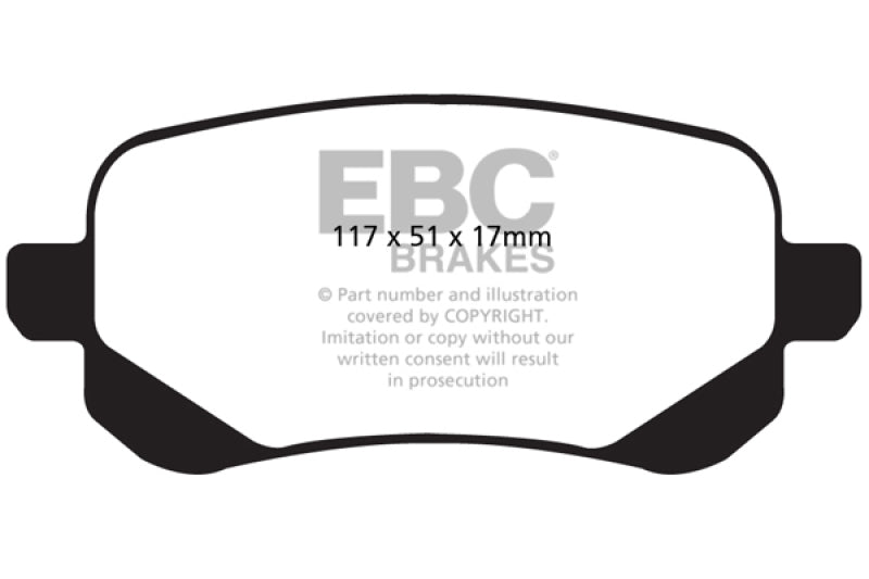 
                      
                        EBC 08-11 Chrysler Town & Country 3.3 Yellowstuff Rear Brake Pads
                      
                    