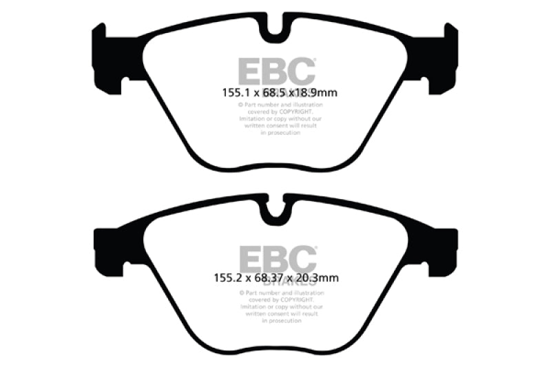 
                      
                        EBC 10+ BMW 535i 3.0 Turbo (F10) Yellowstuff Front Brake Pads
                      
                    