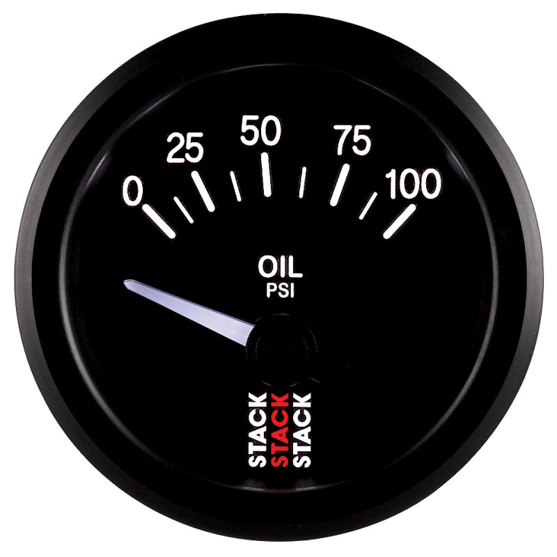 
                      
                        Autometer Stack Instruments 52mm 0-100 PSI 1/8in NPTF Electronic Oil Pressure Gauge - Black
                      
                    