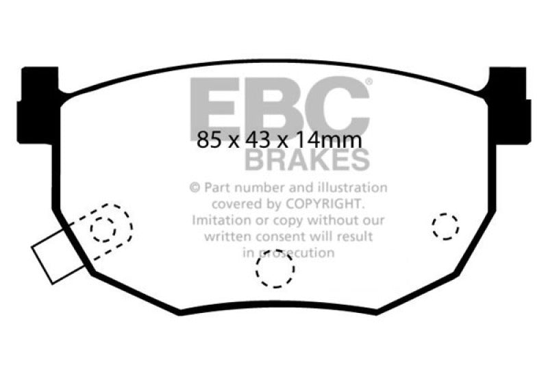 
                      
                        EBC 99-01 Hyundai Elantra 2.0 Ultimax2 Rear Brake Pads
                      
                    