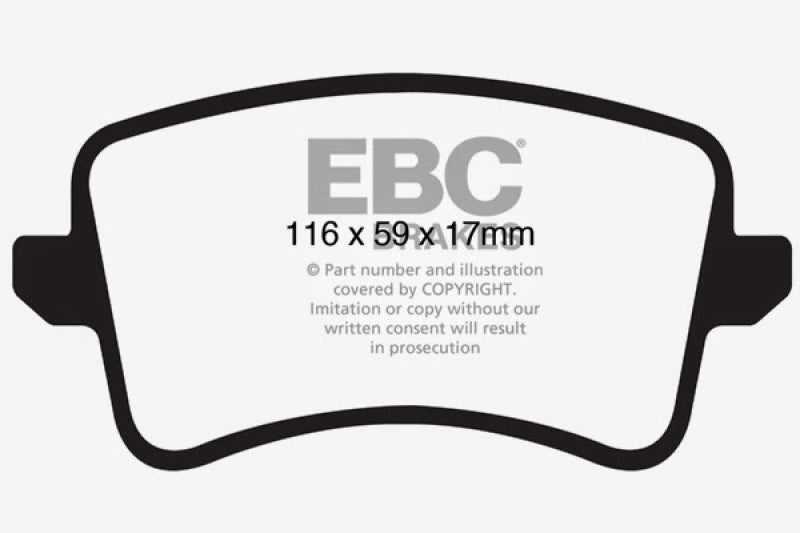 
                      
                        EBC 09-11 Audi A4 2.0 Turbo Yellowstuff Rear Brake Pads
                      
                    