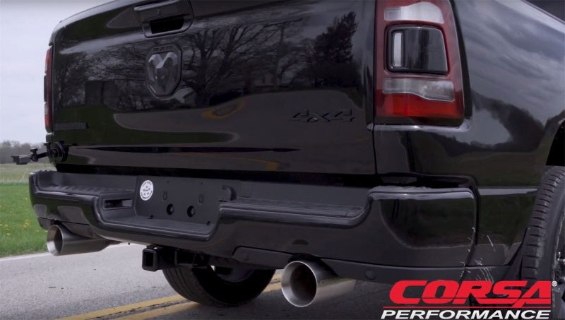 
                      
                        Corsa 19-24 Ram 1500 5.7L Crew Cab w/ 57in or 76in Bed Cat-Back Dual Rr Exit 5in Satin Polished Tips
                      
                    