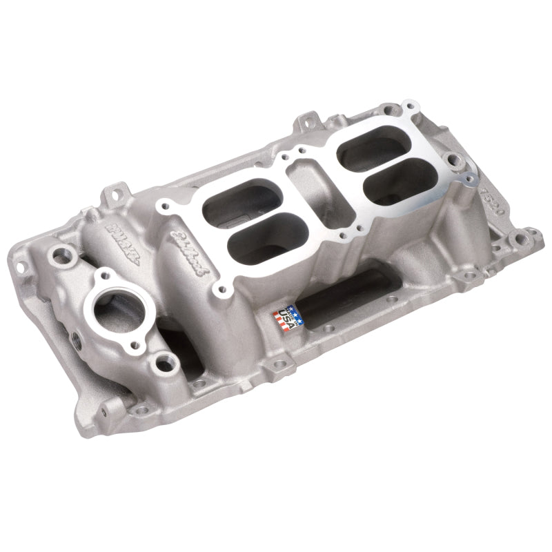 
                      
                        Edelbrock Manifold Dual Quad RPM Air Gap BB Chevy Oval Port
                      
                    