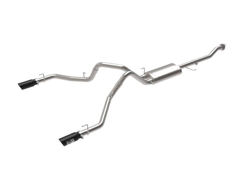 aFe Vulcan Series 3 cale 304SS Cat-Back z czarnymi końcówkami 15-20 Ford F-150 V6 2,7L/3,5L(tt) / V8 5,0L