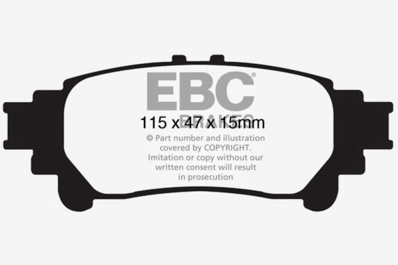 
                      
                        EBC 10+ Lexus RX350 3.5 (Japan) Greenstuff Rear Brake Pads
                      
                    