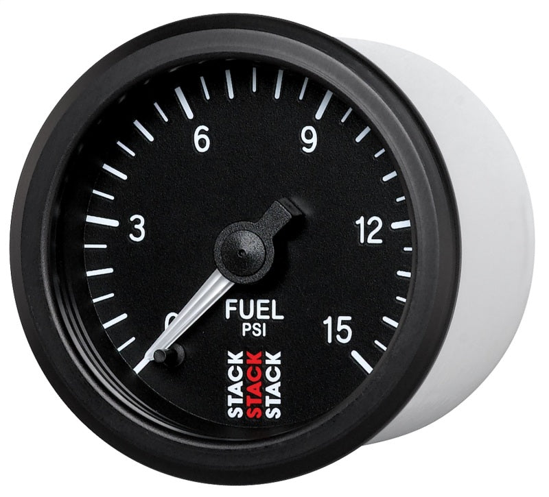 
                      
                        Autometer Stack 52mm 0-15 PSI 1/8in NPTF Male Pro Stepper Motor Fuel Pressure Gauge - Black
                      
                    