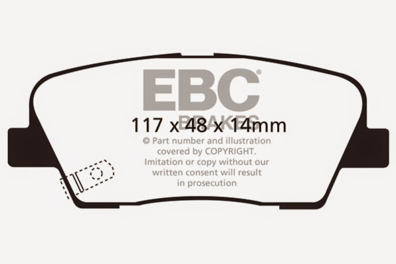 
                      
                        EBC 06-09 Hyundai Entourage 3.8 Yellowstuff Rear Brake Pads
                      
                    