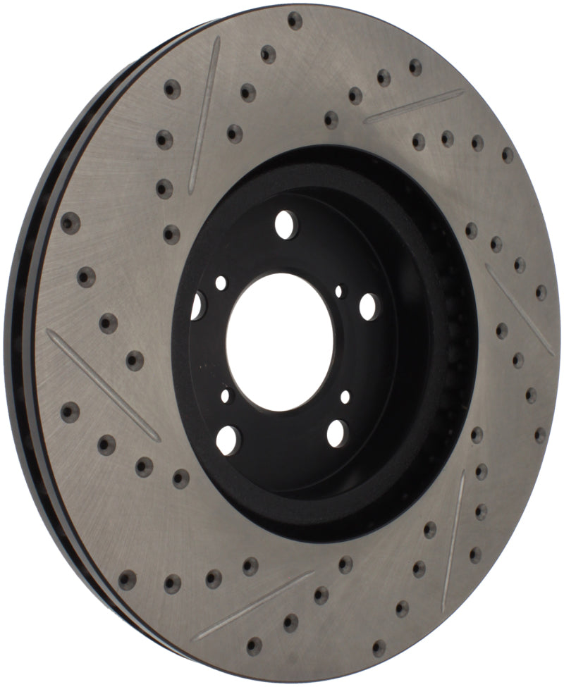 StopTech 07-08 Acura MDX SportStop Slotted & Drilled Left Front Rotor