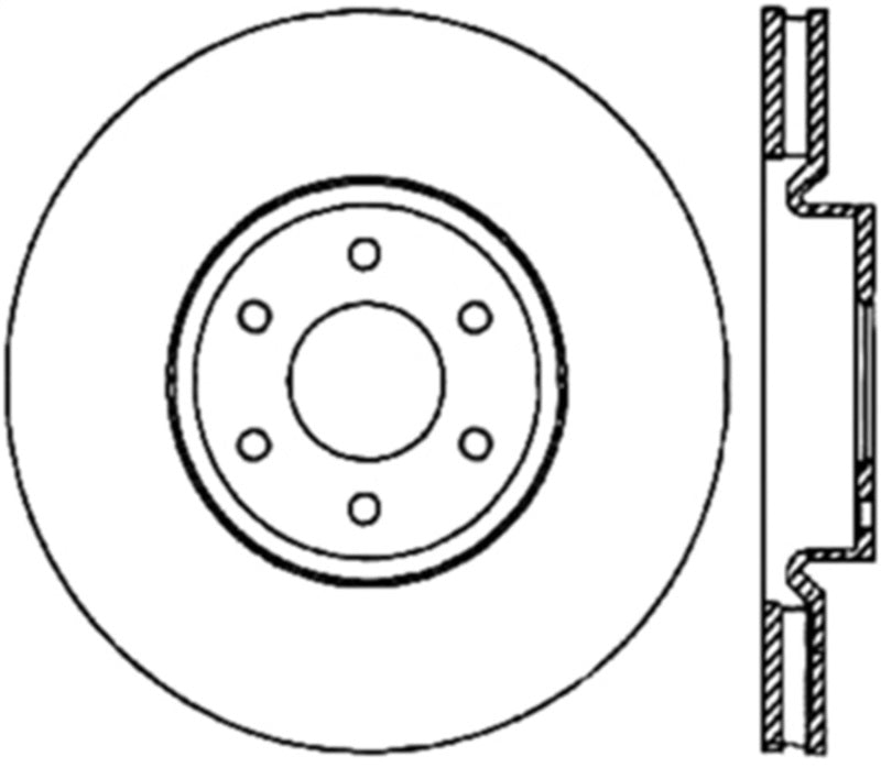 StopTech Sport Slotted (CRYO) 05-18 Nissan Frontier Front Right Slotted Rotor