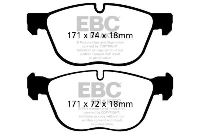 
                      
                        EBC 07-10 BMW X5 3.0 Yellowstuff Front Brake Pads
                      
                    