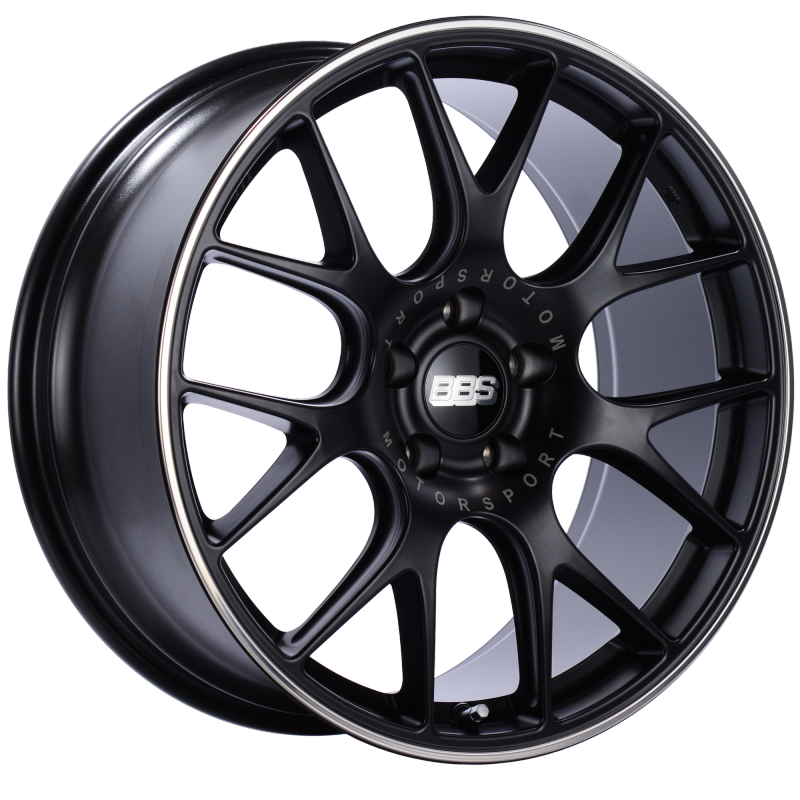 BBS CH-R 20x9 5x120 ET29 Satin Black Polished Rim Protector Wheel -82mm PFS/Clip Required