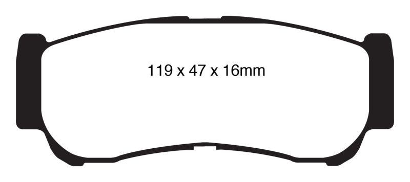 
                      
                        EBC 07-09 Hyundai Santa Fe 2.7 Greenstuff Rear Brake Pads
                      
                    