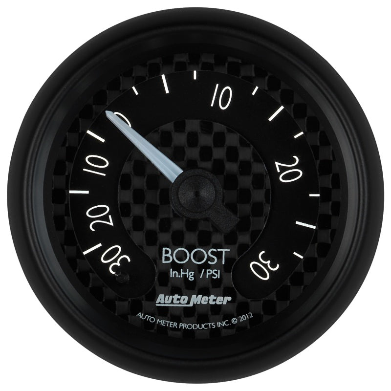 
                      
                        Autometer GT Series 52mm Mechanical 30 In Hg/30 psi Vacuum/Boost Gauge
                      
                    