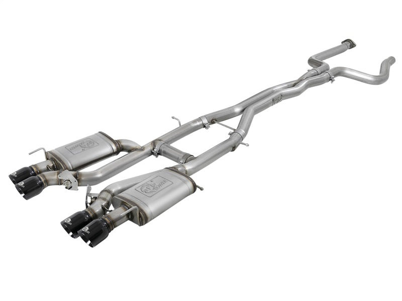 aFe MACHForce XP 3 cale, Cat Back Exhaust ze stali nierdzewnej 304 z czarnymi końcówkami, do Cadillac ATS-V V6-3.6L (tt) roczniki 2016-2017