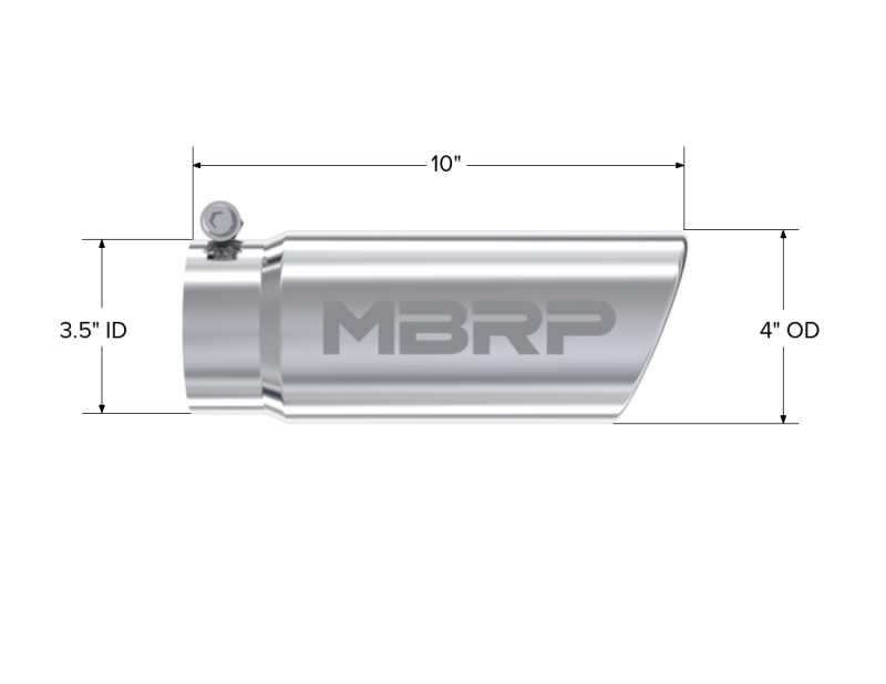 
                      
                        MBRP Universalspitze, 4 Zoll Außendurchmesser, abgewinkeltes, gerolltes Ende, 3 Einlässe, 10 Länge
                      
                    