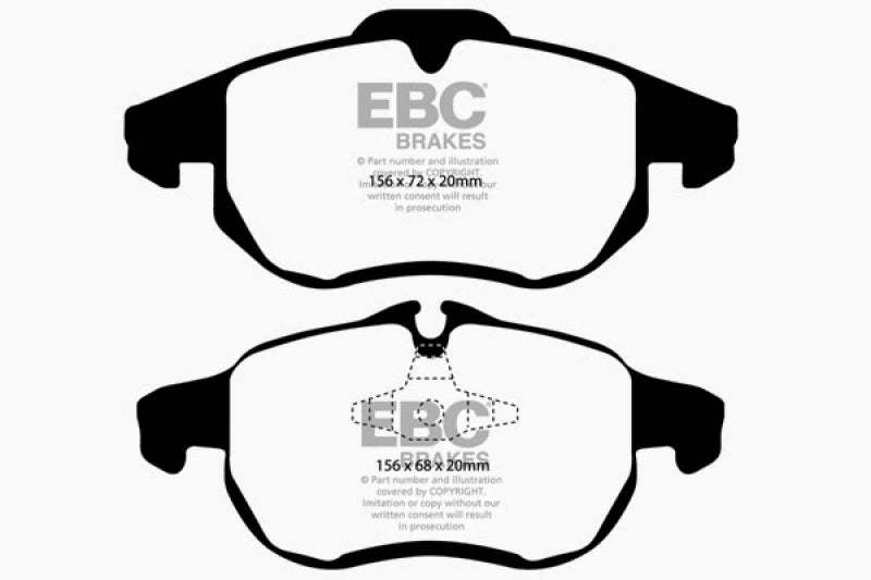 EBC 03 Saab 9-3 2.0 Turbo (Arc) Greenstuff Front Brake Pads