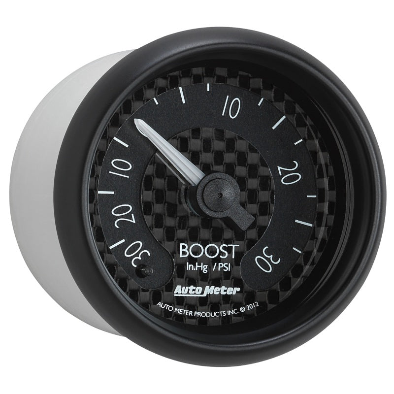 
                      
                        Autometer GT Series 52mm Mechanical 30 In Hg/30 psi Vacuum/Boost Gauge
                      
                    